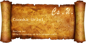 Csonka Uriel névjegykártya